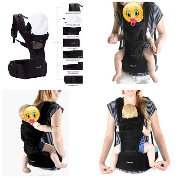 Mo+m Other - Mo+m Hip Seat Baby Carrier 3 Way Sling for Babies